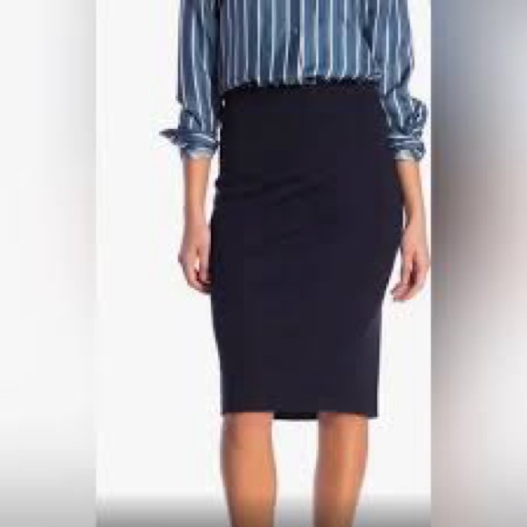NWT Philosophy Navy Blue Pencil Skirt - Sz 12 - Picture 1 of 2